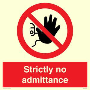 strictly no admittance